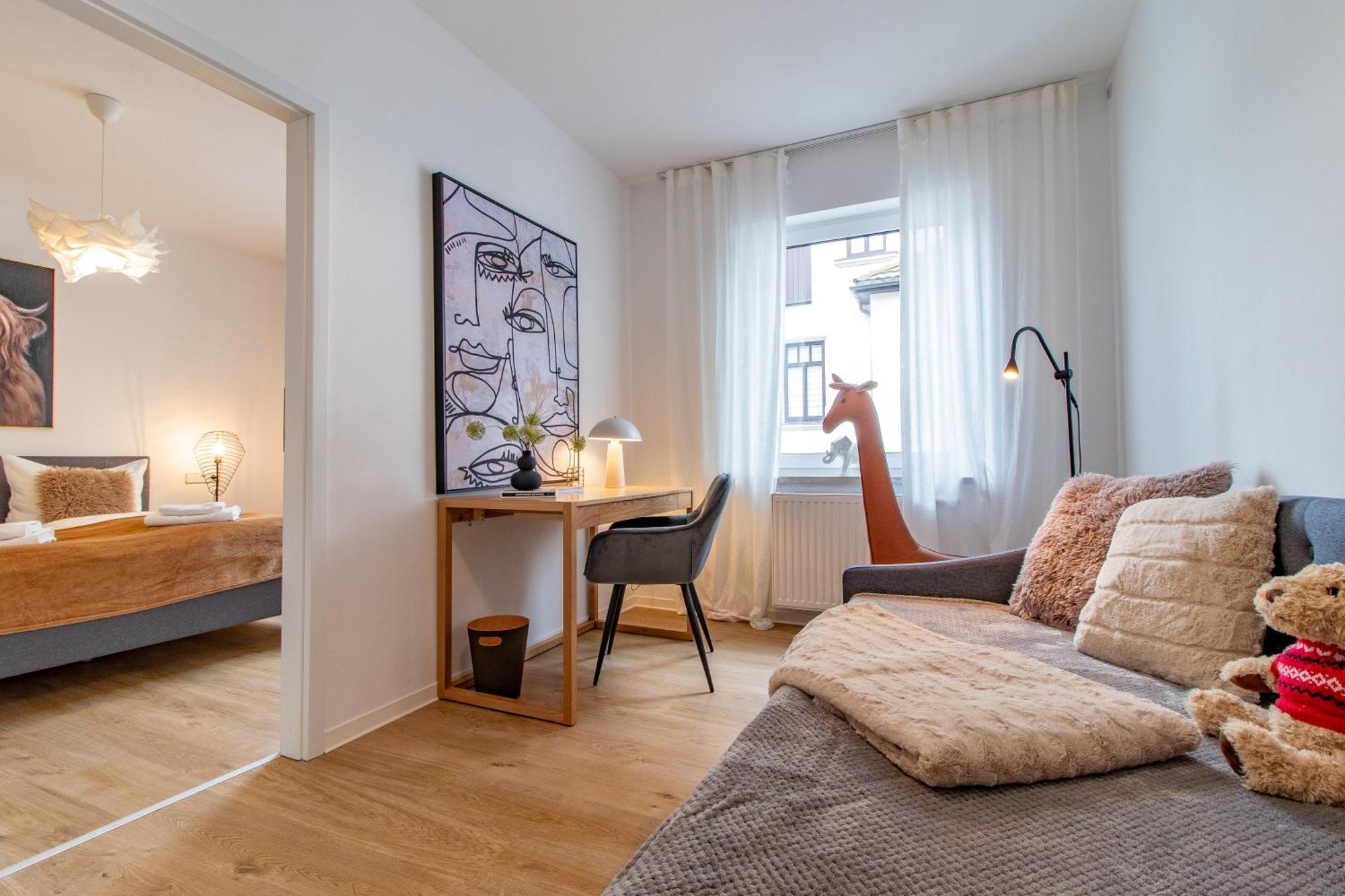 Stilvolles City-Apartment I Netflix I Wlan L Stellplatz I Zentral 施瓦岑贝格 外观 照片