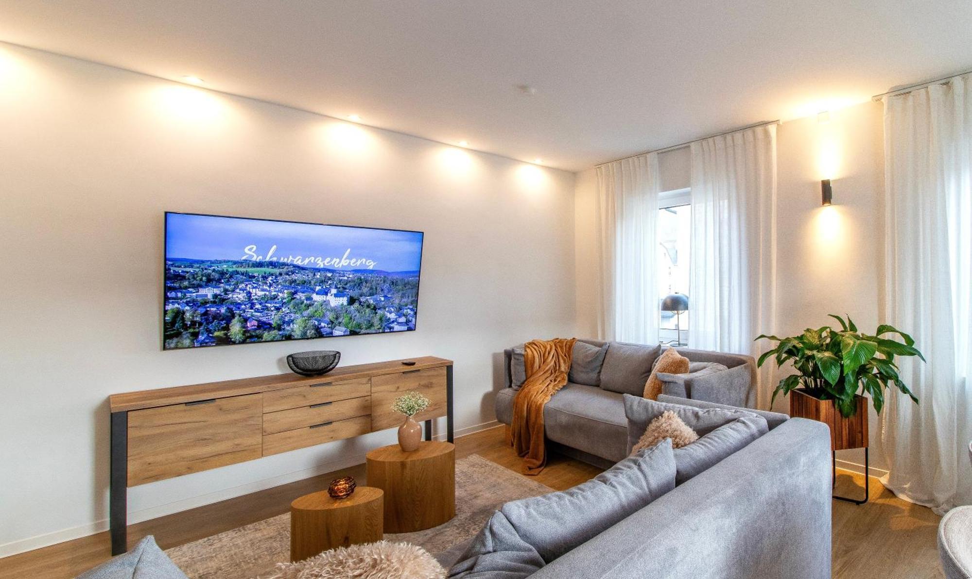 Stilvolles City-Apartment I Netflix I Wlan L Stellplatz I Zentral 施瓦岑贝格 外观 照片